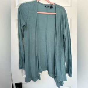 Tahari 100% Linen Open Cardigan